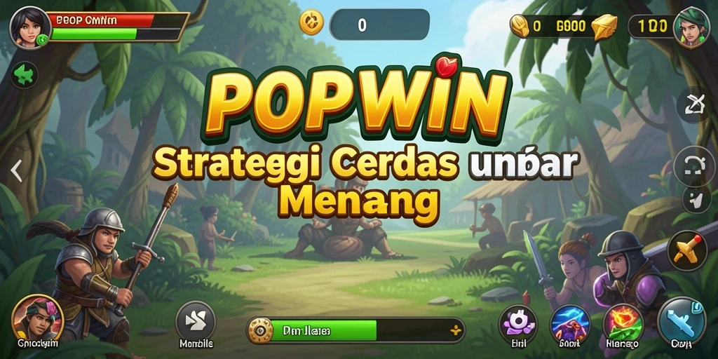 Tampilan dinamis gameplay <strong>POPWIN</strong> dengan berbagai tantangan strategi.