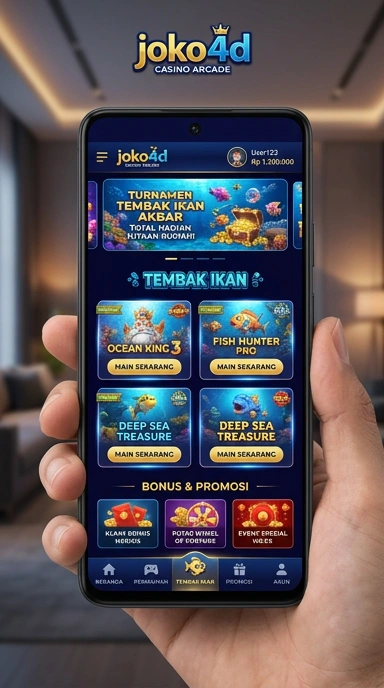 Tampilan utama aplikasi joko4d dengan navigasi yang mudah.